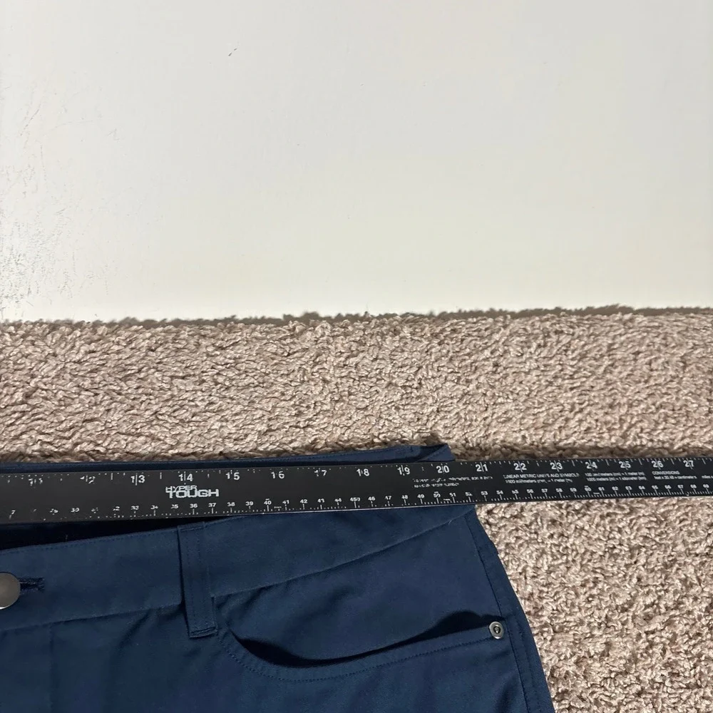 Lululemon Mens Commission Pant Classic-Fit Warpstreme Navy Blue 40 x 28 LM5ALWS